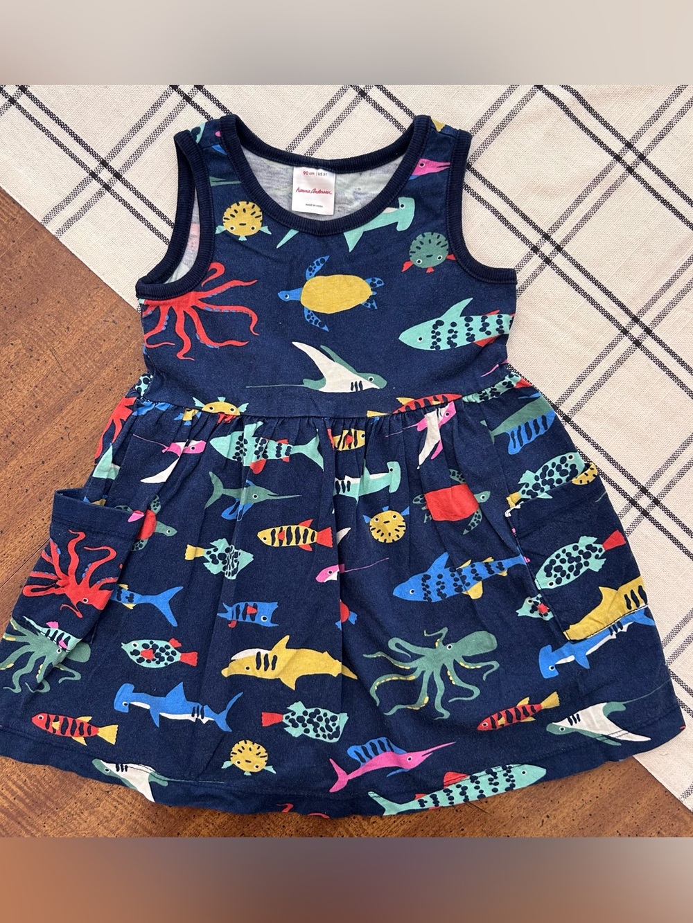 Hanna Andersson Under the Sea Dress Toddler Girls 3T